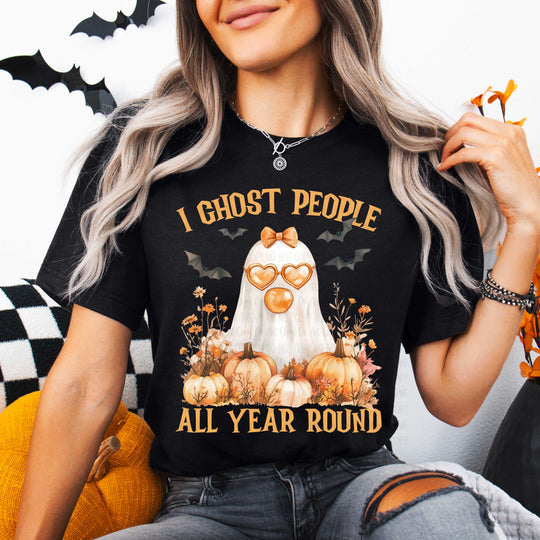 Ghost All Year Round Black Unisex Cotton T-Shirt