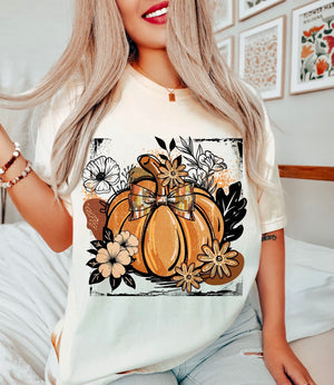 Fall Pumpkin Tan Unisex Cotton T-Shirt