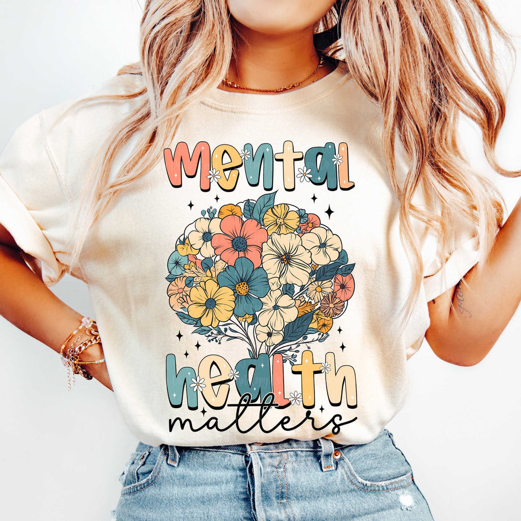 Mental Health Matters Tan Cotton T-Shirt