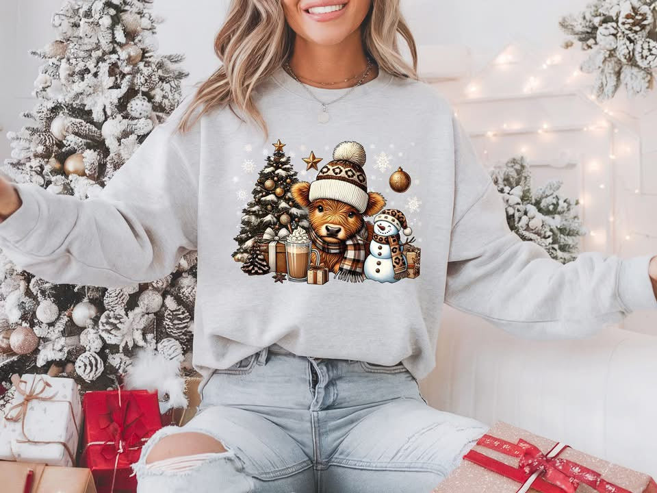 Highland Cocoa Ash Gray Unisex Sweatshirt