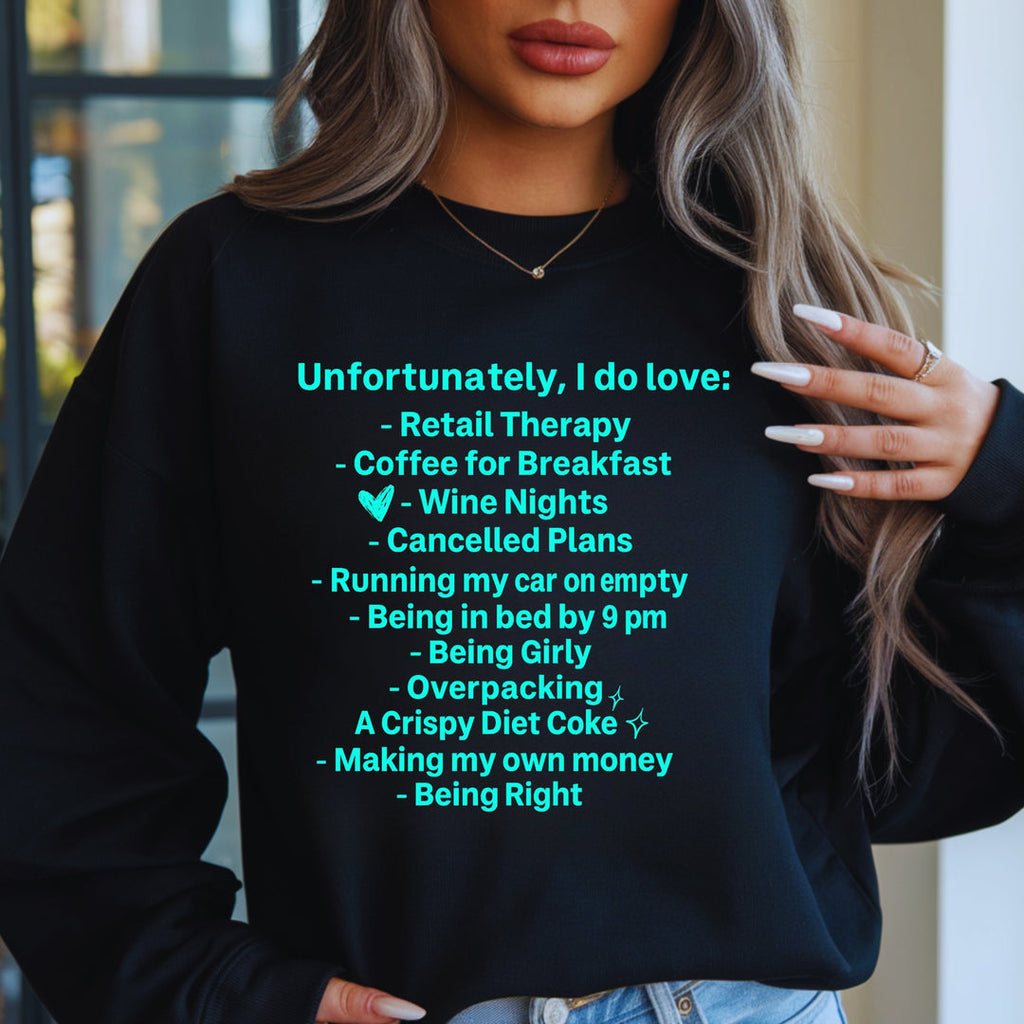 Blue I DO LOVE Black Unisex Sweatshirt