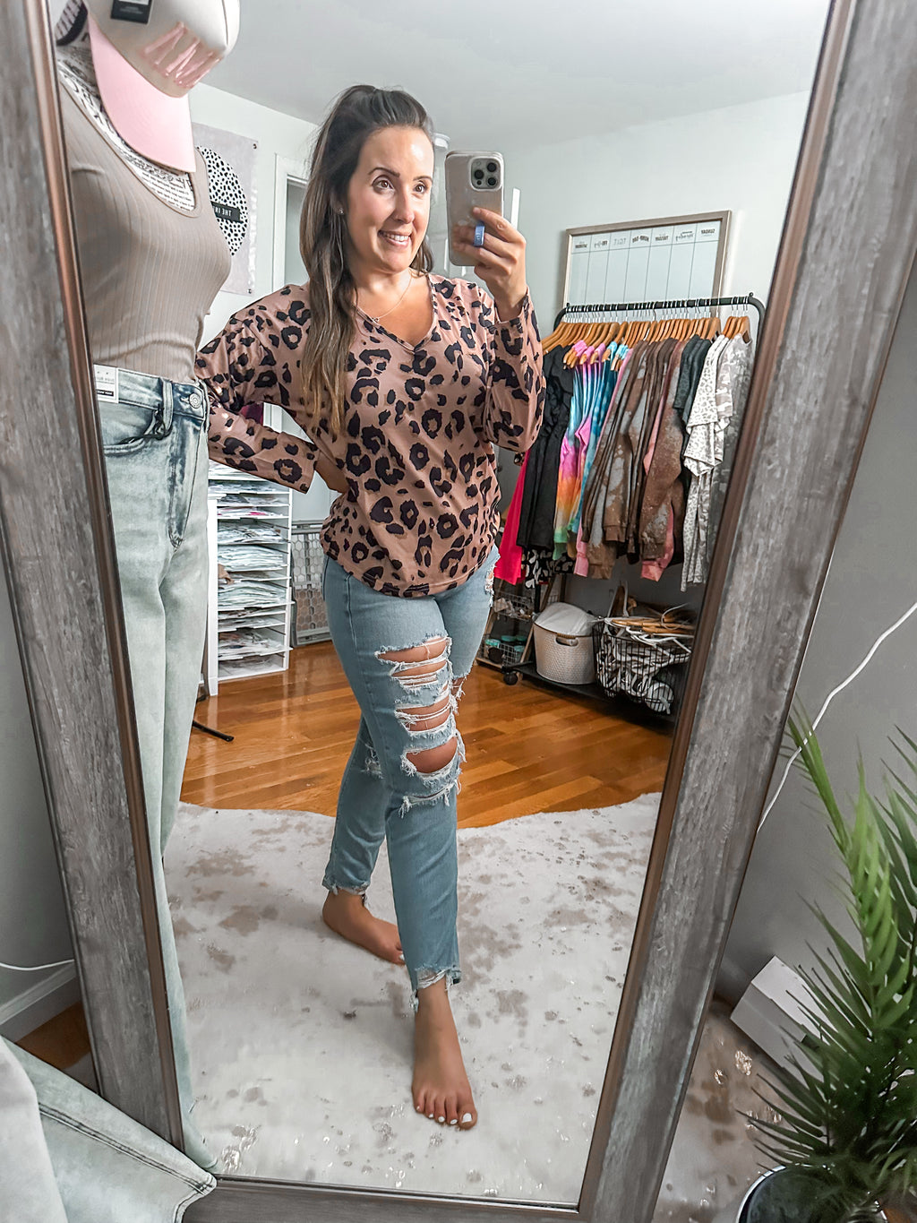 The Liora Leopard Long Sleeve Top
