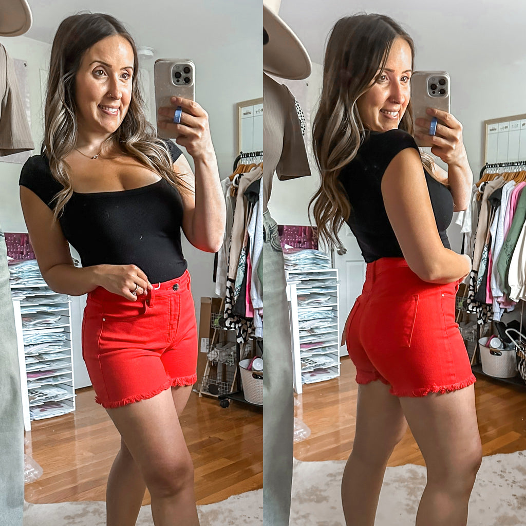Me Before You Fiesta High Rise Risen Denim Shorts