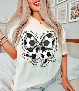 Game Day Bow Tan Unisex Cotton T-Shirt