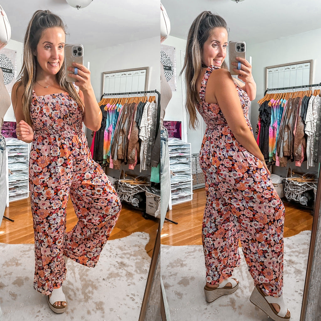 Sweet Summer Floral Smocked Jumpsuit