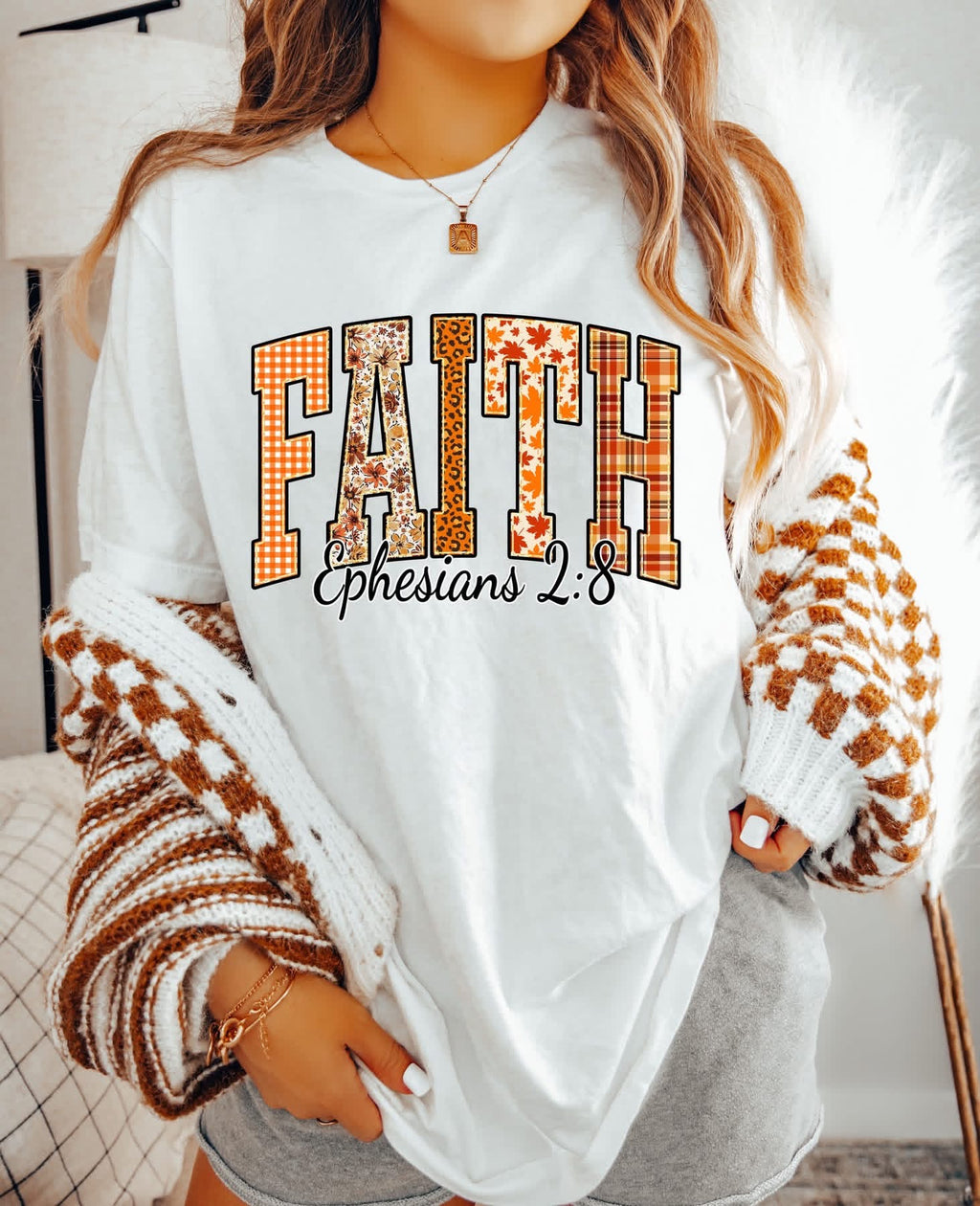 Faith White Unisex Cotton T-Shirt
