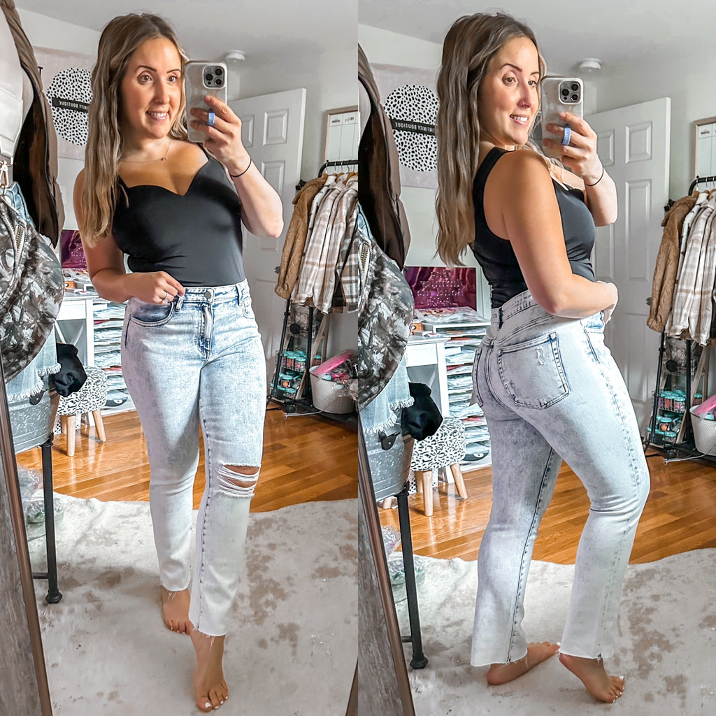 Hooked On You Risen High Rise Crop Skinny Relaxed Denim Jeans