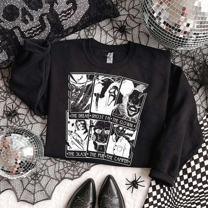 Spooky Tarot Cards Black Unisex Sweatshirt