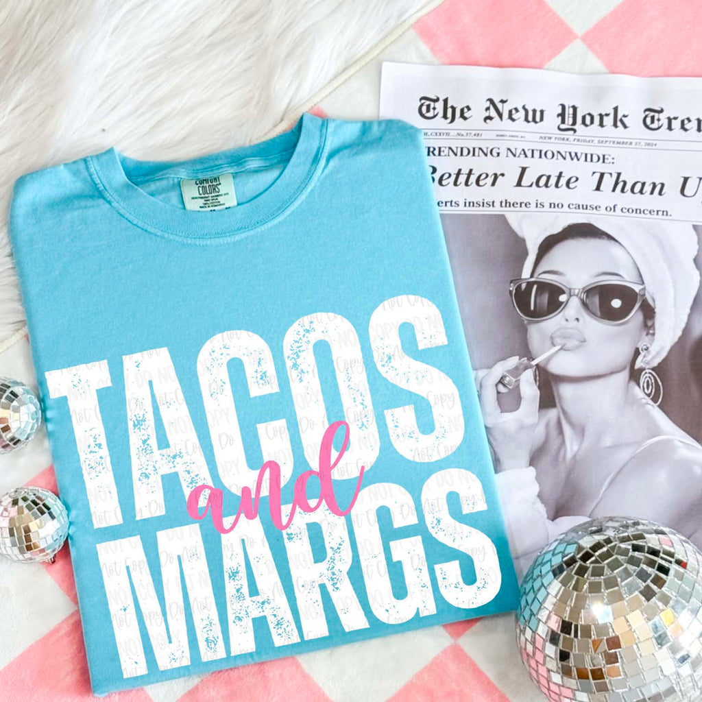 Tacos & Margs Lagoon Blue Unisex T Shirt