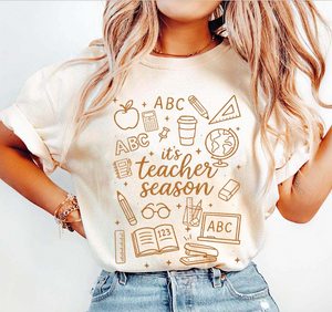 Teacher Season Tan Unisex Cotton T-Shirt