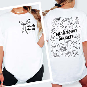 Touchdown Season White Cotton T-Shirt