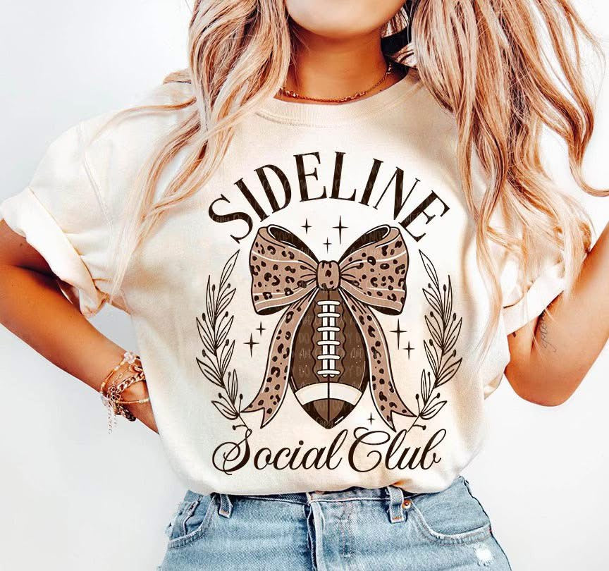Sideline Social Club Tan Cotton T-Shirt