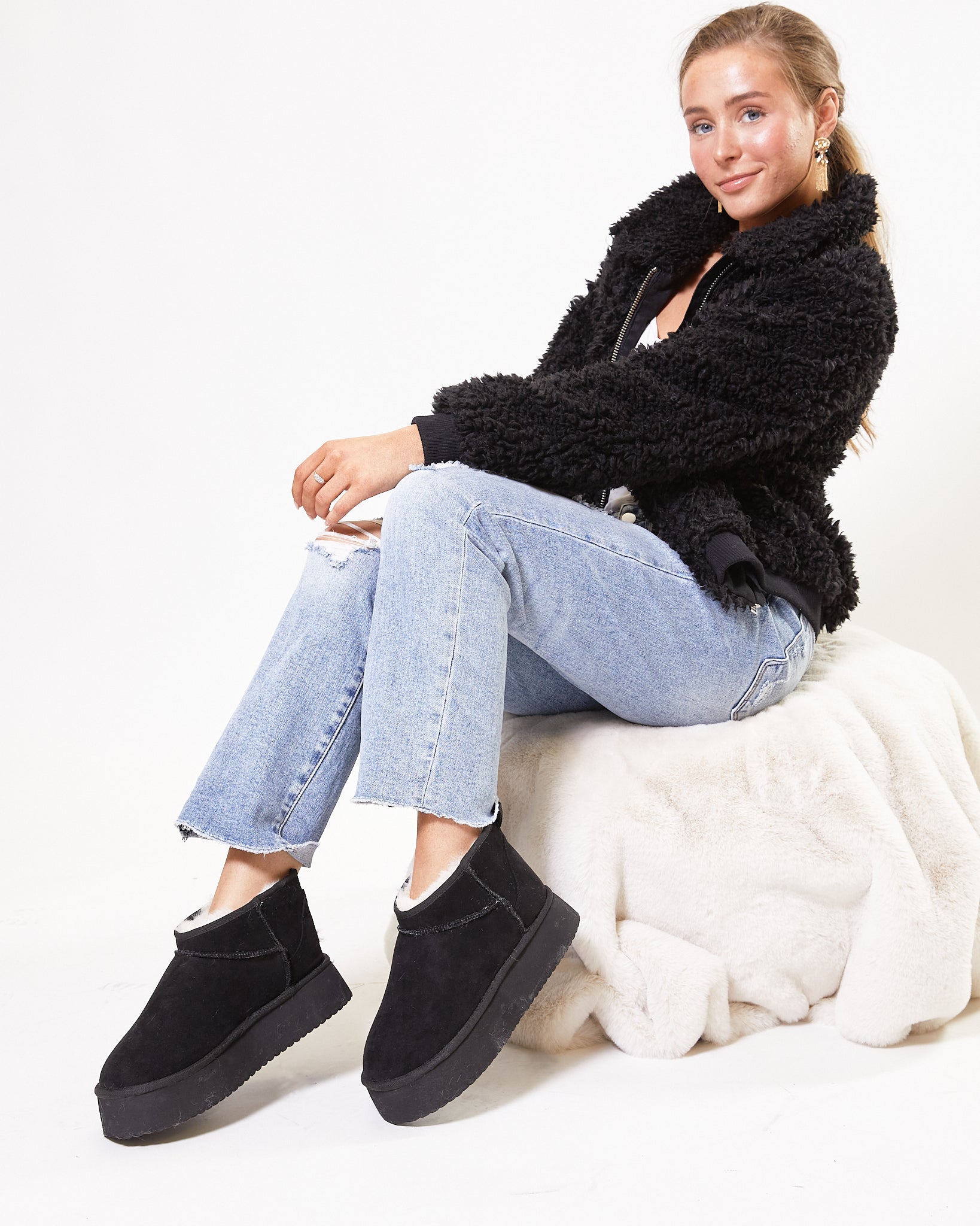 The Room Service Tobacco Faux Suede Corkys Booties