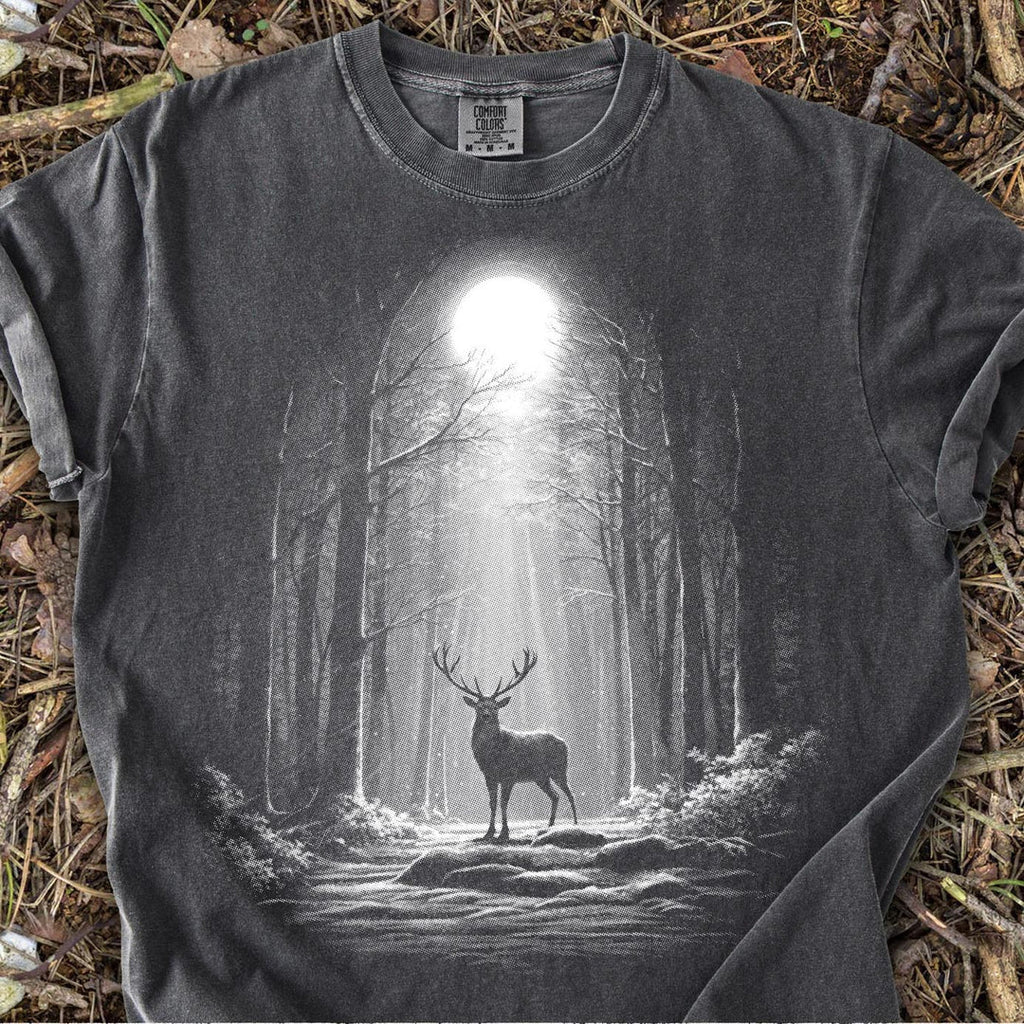 B&W Deer Pepper Unisex Cotton T-Shirt