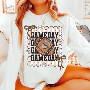Gameday Bows White Unisex Sweatshirt