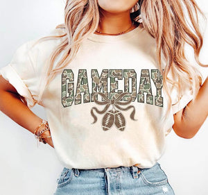 Gameday Camo Tan Unisex Cotton T-Shirt
