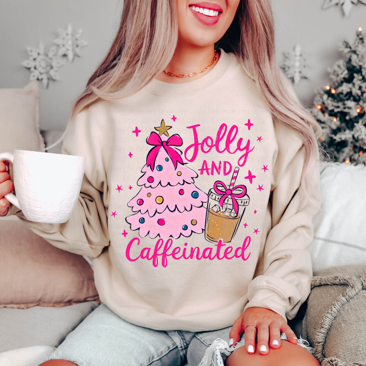 Jolly & Caffeinated Sand Unisex Sweatshirt