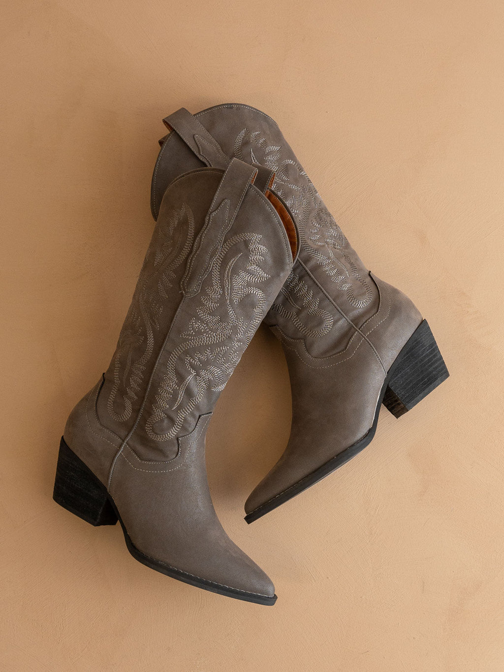 The Amaya Charcoal Western Cowgirl Boots