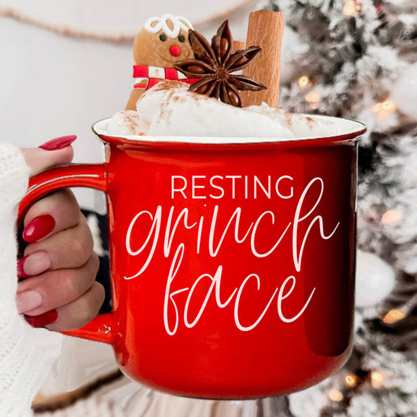 GRNCH Face Red Coffee Mug