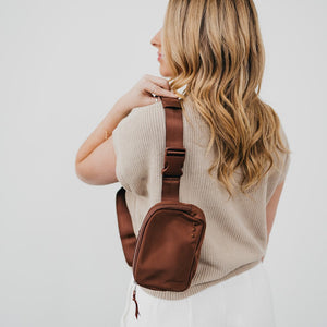 The Nadya Brown Nylon Bum Bag