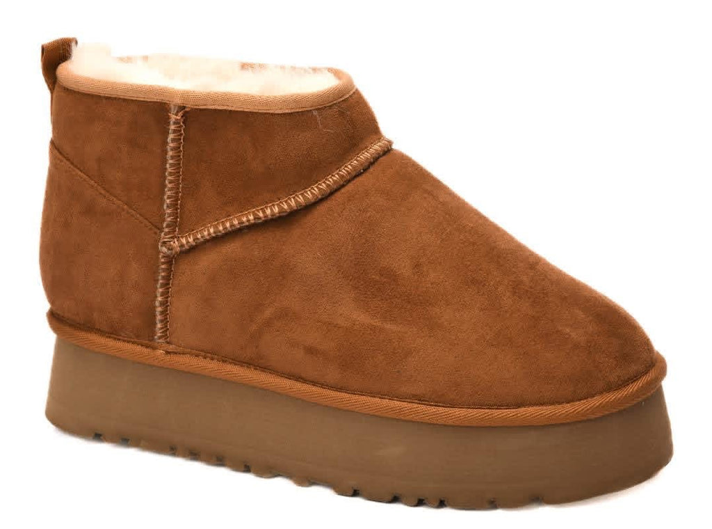 The Room Service Tobacco Faux Suede Corkys Booties