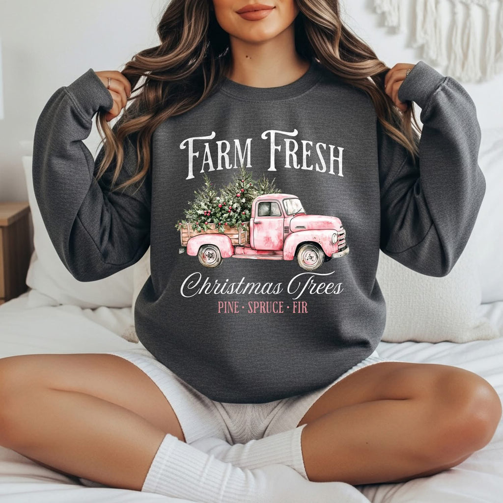 Farm Fresh Trees Dark Gray Unisex Sweatshirt