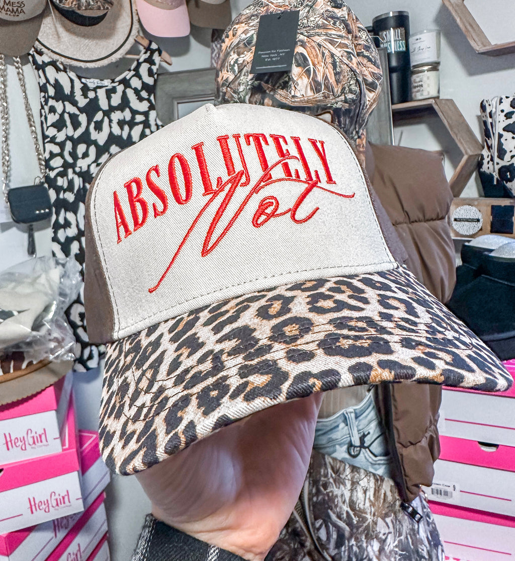 Absolutely Not Leopard Baseball Hat