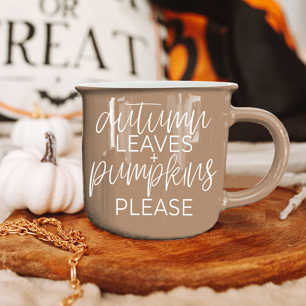 Autumn Leaves Mocha Coffee Mug