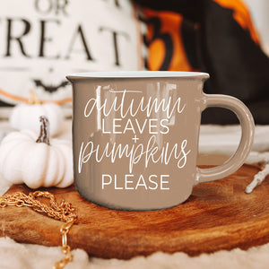 Autumn Leaves Mocha Coffee Mug