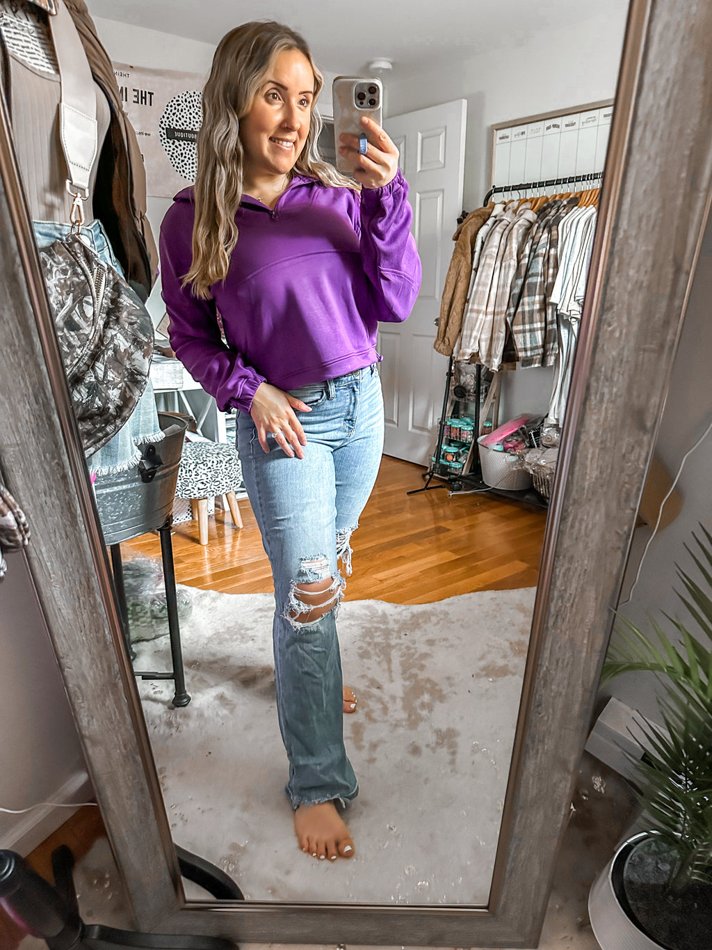 The Bristol Purple Scuba Quarter Zip Sweatshirt
