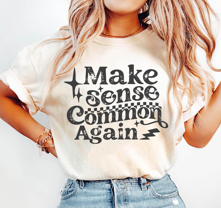 Make Sense Common Tan Unisex Cotton T-Shirt