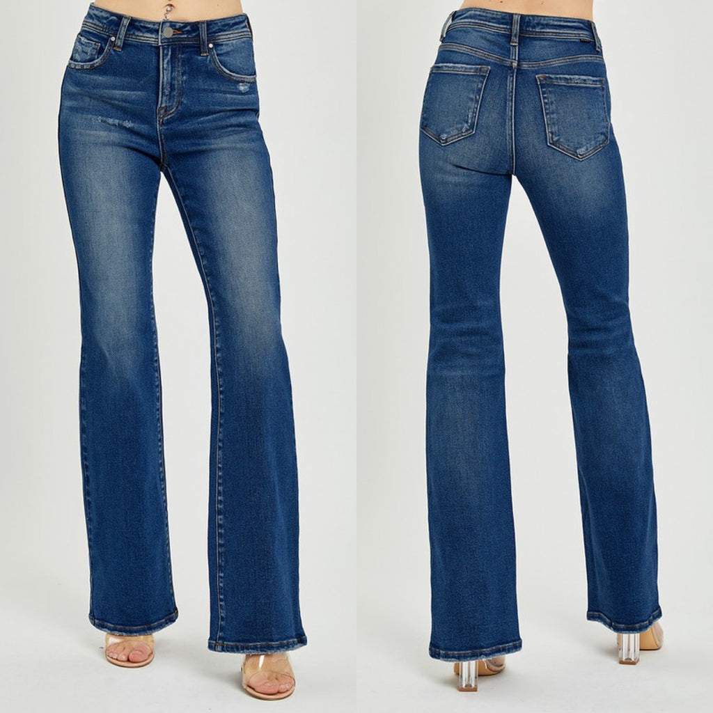 Easy Target Risen High Rise Bootcut Denim Jeans