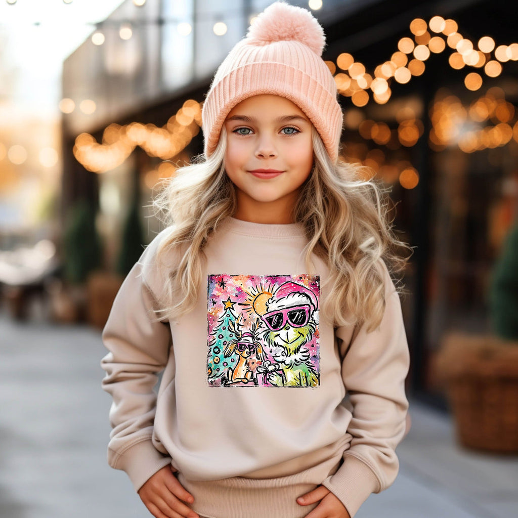 Vacay GRNCH Natural TODDLER/YOUTH Sweatshirt