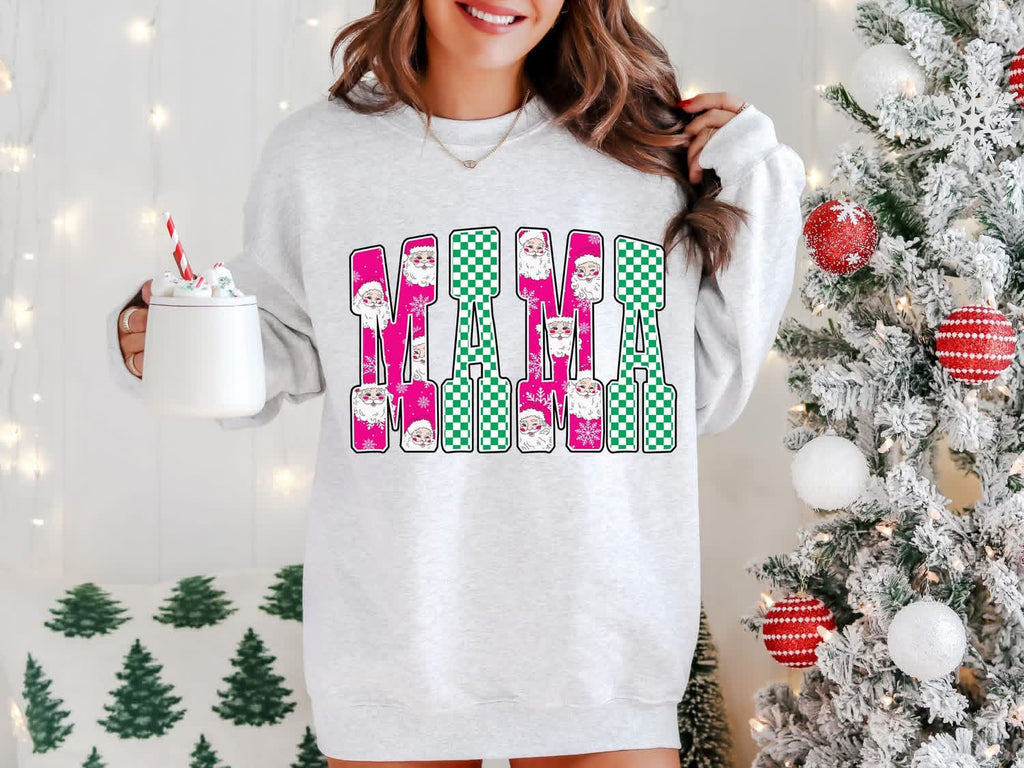 Mama Santa Ash Gray Unisex Sweatshirt