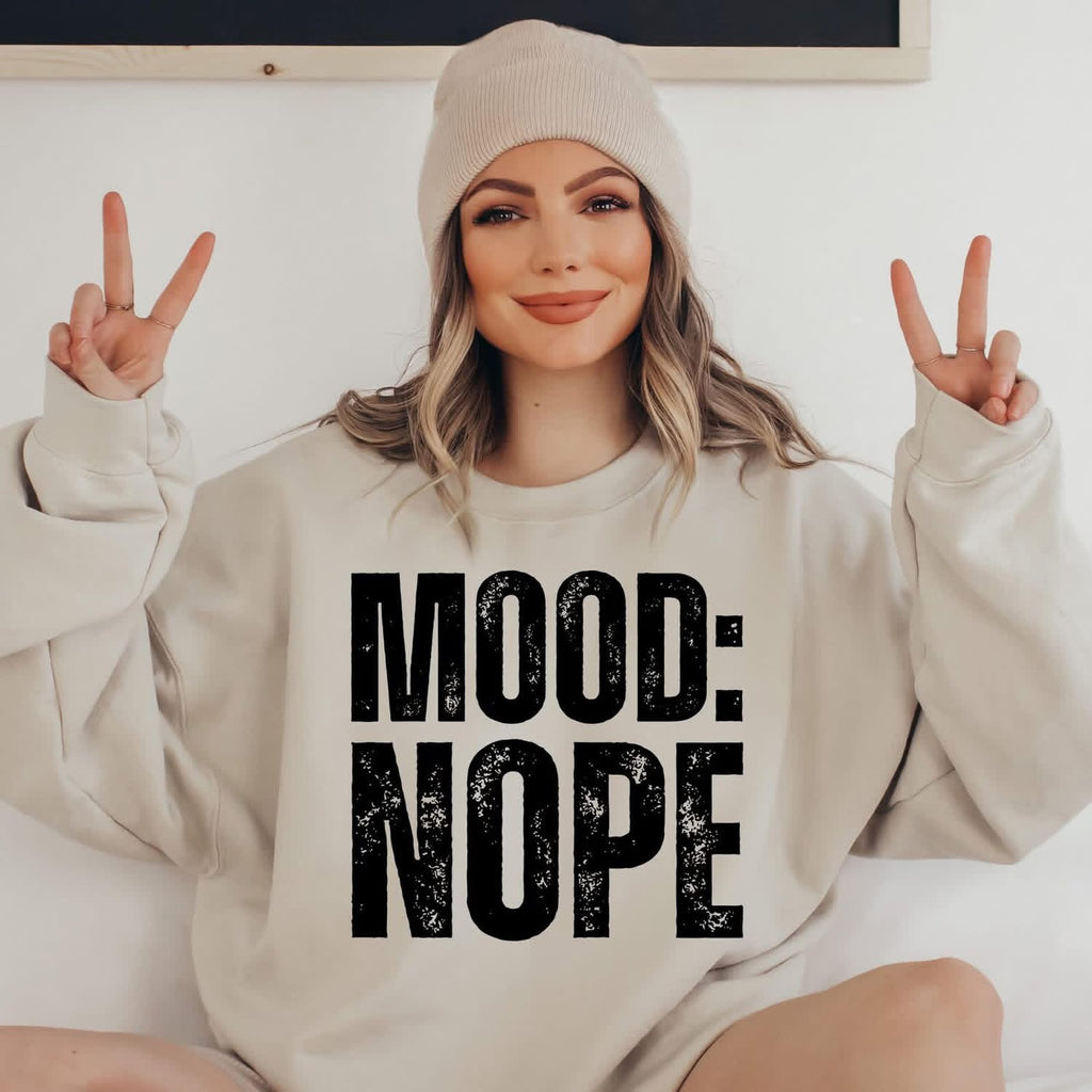 Mood Nope Sand Unisex Sweatshirt