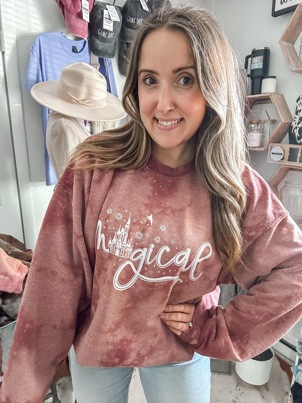 MAGICAL 2X ACID WASH UNISEX SWEATSHIRT