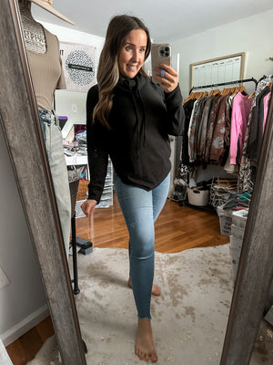 Latest Obsession Black Turtle Neck Pullover Long Sleeve