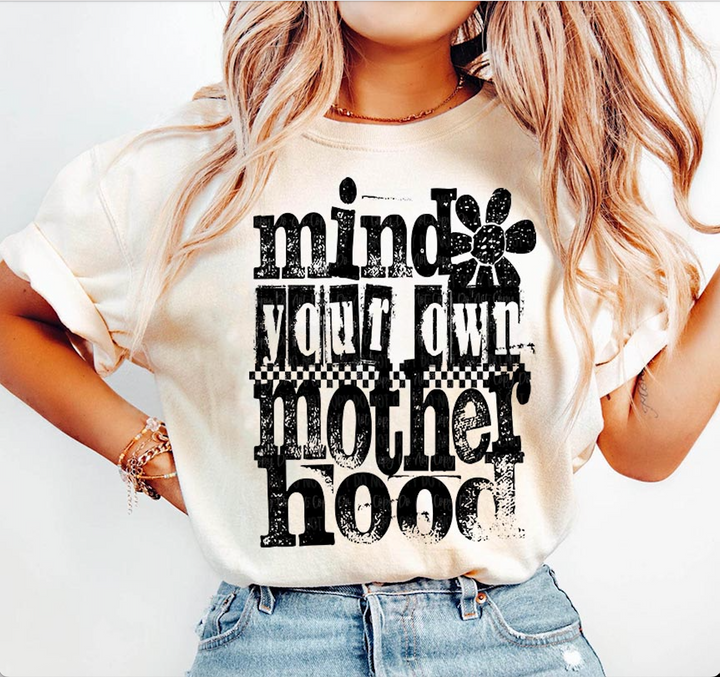 Mind Your Own Motherhood Tan Cotton T-Shirt