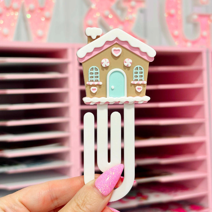 Pastel Gingerbread House Bookmark