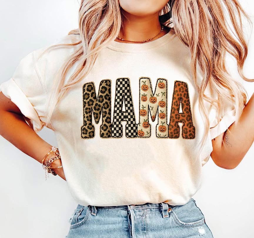 Mama Fall Tan Unisex Cotton T-Shirt