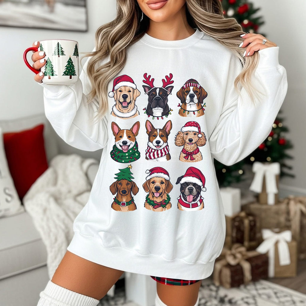 Merry WOOFMAS White Unisex Sweatshirt