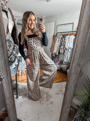 The Safari Babe Leopard Overall Jumpsuit