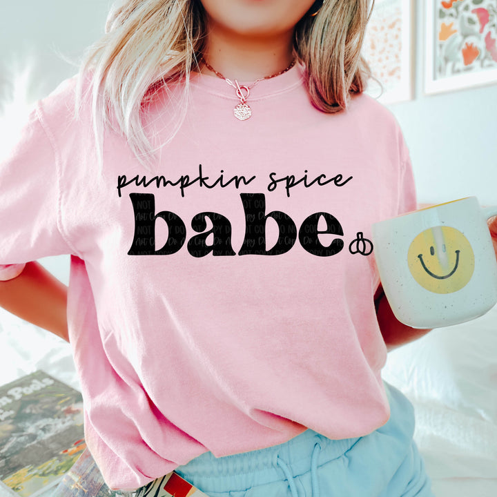 Pumpkin Spice Babe Pink Cotton T-Shirt
