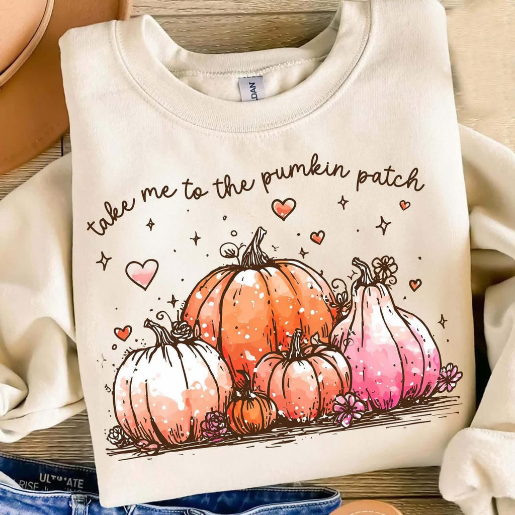 Take Me To The Pumpkin Patch Sand Unisex Sweatshirt