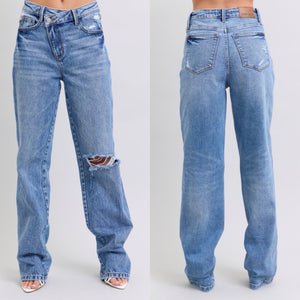 Nothing Without You Judy Blue High Rise Magic Rigid Dad Jean