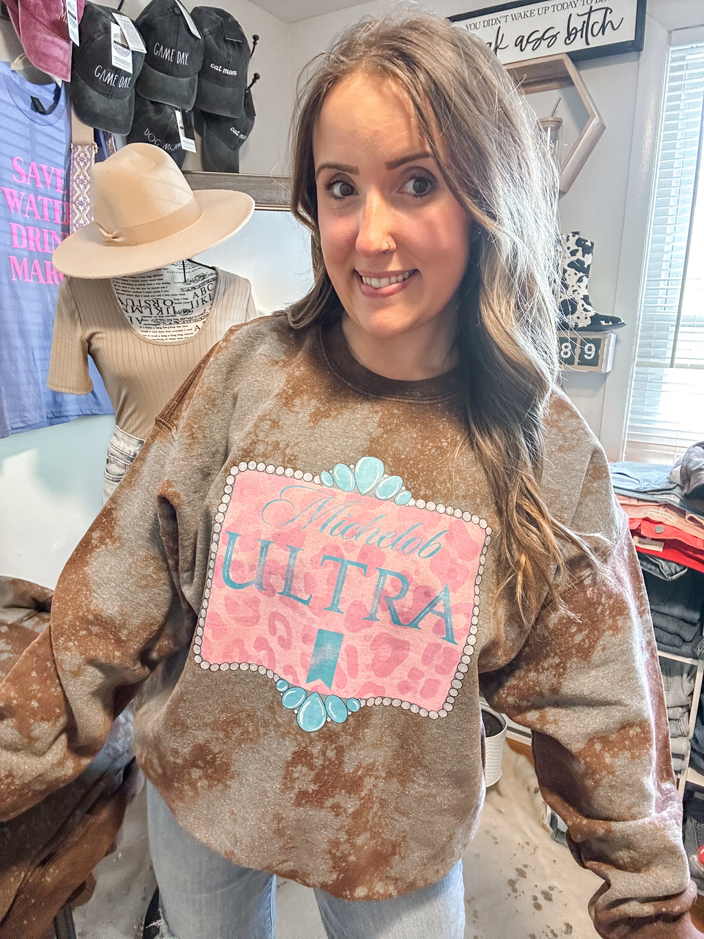 MICH ULTRA 2X ACID WASH UNISEX SWEATSHIRT