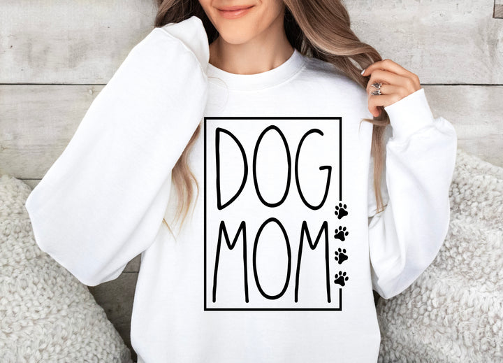 Dog Mom White Unisex Sweatshirt