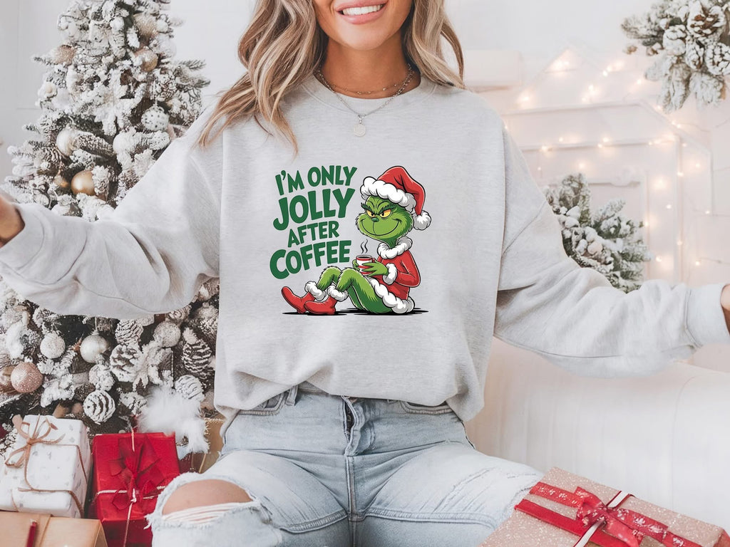Jolly After Coffee Gray Unisex Sweatshirt
