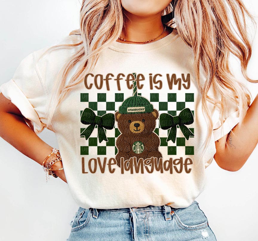 Coffee Love Language Tan Unisex Cotton T-Shirt
