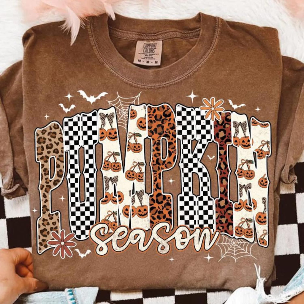 Pumpkin Season Brown Cotton T-Shirt